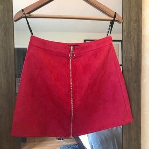 Missguided velvet/suede mini skirt